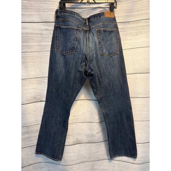Gap 1969 Mens Straight Leg Blue Denim Jeans Size 34x30 - Picture 4 of 4
